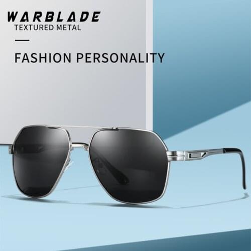 WarBLade Gafas De Sol Mens Polarized Sunglasses for Sports Outdoor Driving Polaroid Sunglasses Men Pilot Metal Frame Sun Glasses