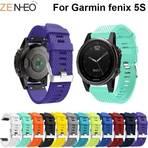 Sport band Soft Silicone Strap for Garmin Fenix 5S 20mm Watchband breathable Bracelet Wrist Straps for Garmin Fenix 5S GPS Watch