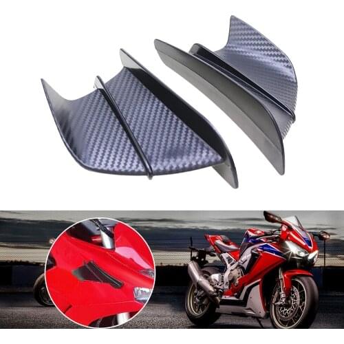 Universal Motorcycle Front Fairing Winglets Side Spoilers Dynamic Wing Sticker For Honda Yamaha SUZUKI Kawasaki Sport Bikes
