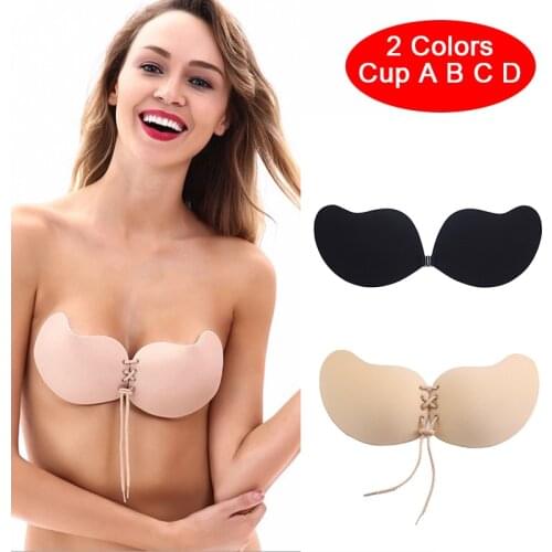 Women Push Up Bras For Self Adhesive Invisible Breast Stickers Boob Tape Bra Reusable Nipple Cover Silicone Bra Pads Strapless