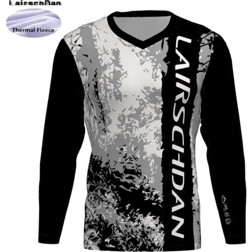 SPTGRVO LairschDan Winter fleece long sleeve enduro motocross mtb jersey downhill shirt mountain bike DH maillot ciclismo hombre