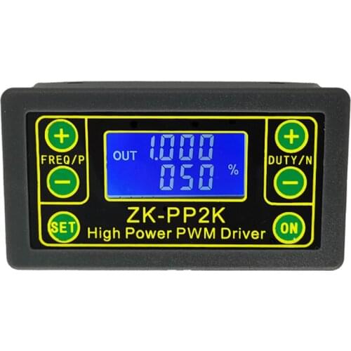 ZK-PP2K PWM DC 3.3-30V 12V 24V Motor Speed Controller Regulator 8A 150W Adjustable LED Dimmer Pulse Frequency Duty Ratio