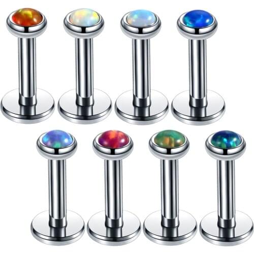 1Pc 16G Labret Lip Piercing Jewelry Stainless Steel Internally Threaded Tragus Helix Piercing Lip Studs for Man Women Piercing