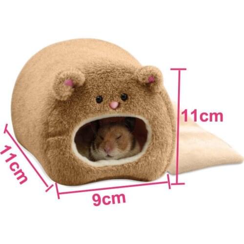 1PC Warm Rats Cage Hamster Winter Fleece Hanging Cage Hammock Cute House with Bed Mat for Small Furry Animals Hamster House