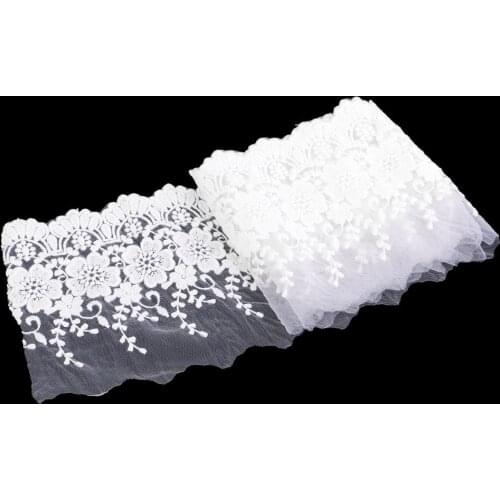 1 Yard Lace Ribbon Vintage Floral Lace Trimming Bridal Wedding Lace for Decoration Crafts Beige/White Optional