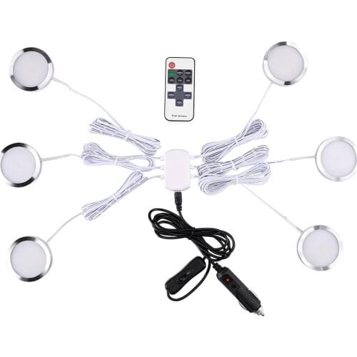 AOZBZ 6Pcs Interior Lighting Boat Camping Trailer Lights LED Spot Light Van Camper Caravan Lights Motorhome 12V LED Lights