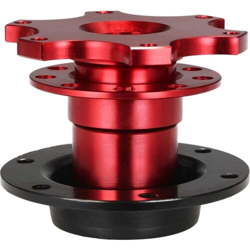 Car Steering Wheel Quick Release Red Hub Racing Universal Adapter Snap Off Boss Kit