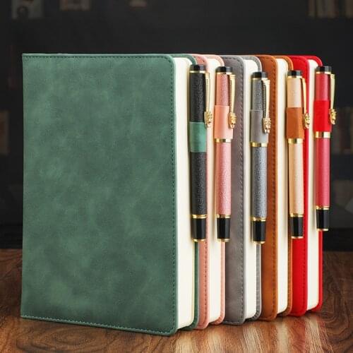 A5 Super Thick Notebook Diary Notepad PU Leather Business Daily Work Plan Book Notepad Journal School Supplies Office Stationery