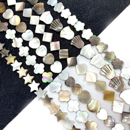 Natural Shell Beads Black White Shell Triangle Beads Jewelry Making DIY Necklace Bracelet Earrings Jewelry Accessories Charm