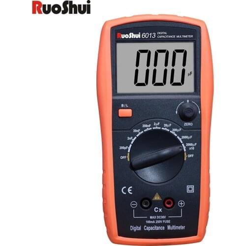 Digital Multimeter Current AC DC Ohm Capacitance Resistance Tester True RMS LCD Display NCV Manual Range Measurement Multimetro