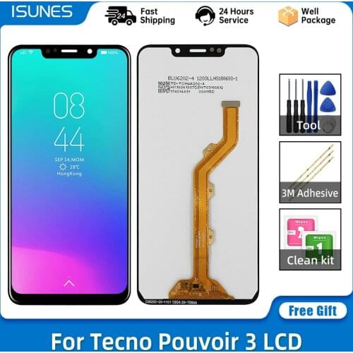 6.2" Display For Tecno Pouvoir 3 LB7 LCD Display Touch Screen Digitizer Assembly New For Tecno LB7 LCD Repair Replacement Parts