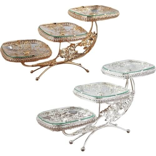 European Square Fruit Bowl Serving Tray Holder Hotel Dining Countertop