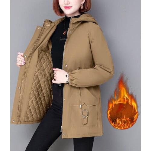 Женские утепленные тренчи Fdfklak China At AliExpress