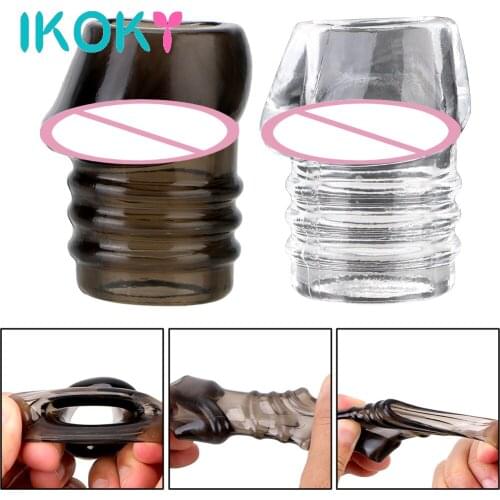 IKOKY Glans Protector Sleeve Ring Cock Ring Penis Extender Rings Time Delay Sex Toys for Men Foreskin Correction