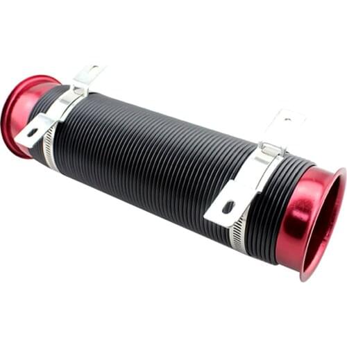 Cold Air Intake Induction Kit System, Adjustable 3inch Flexible Cold Air Cleaner Filter Intake Pipe Inlet Tube Duct Kit