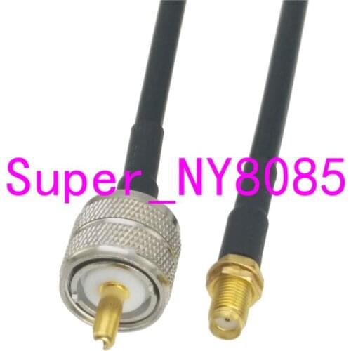 RG58 Cable UHF PL259 Male Plug to SMA Female Jack Nut Bulkhead RF Coaxial Connector Jumper pigtail 6inch~20M