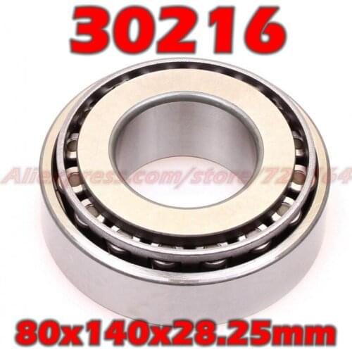 80x140x28.25 mm Tapered Roller Bearings 30216 7216E HR30216J 30216JR 30216A E30216J 30216VC12 30216U 30216E 80*140*28.25