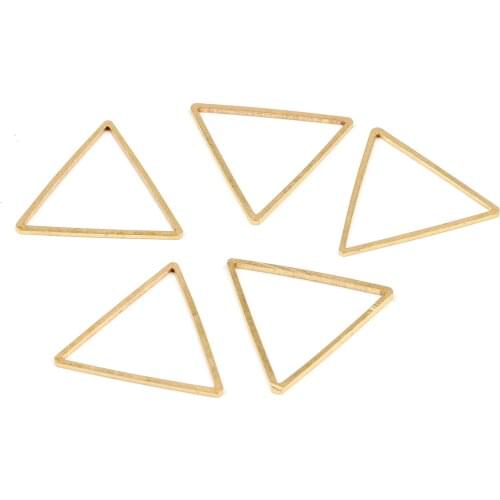 Brass Geometry Charms, Raw Brass Earrings Findings,Raw Brass Pendant, Triangle Earrings Brass Charm,21.5mmx24.5mm-RB1107