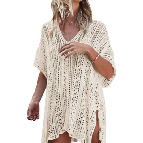 Summer Beach cover up shorts top adjustable waist beach dress mesh fabric dresses woman summer 2021
