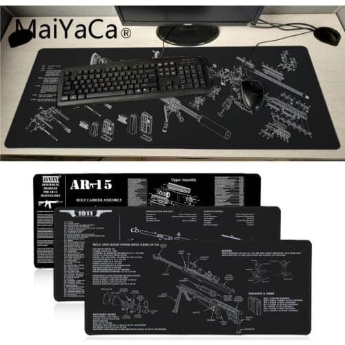 MaiYaCa CS GO gun parts m14 AR-15 HK45 AK47 98K Office Mice Gaming Mouse Pad soft Radiation Decorate Your Desk Pad mouse mat