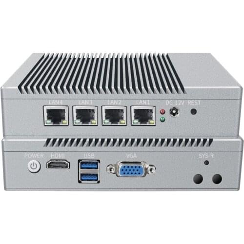 Firewall Router pFsense Fanless Mini PC Celeron J1900 Quad-Core 4 LAN Gigabit Windows 10 Linux Openwrt Industrial Micro Server