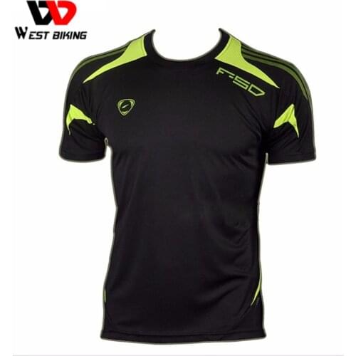 WEST BIKING Cycling Jersey Bicycle Quick Dry T-shirt Bike Jersey Slim Fit Ropa Ciclismo Short Sleeves Running Tops Mens Jersey