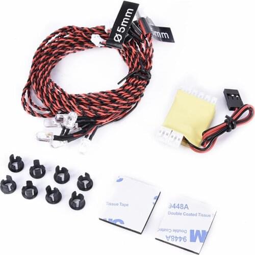 Flash RC LED Light Kit For RC Helicopter Airplane Aeroplanes Aircraft Plane Realistic 8 LED Lighting System