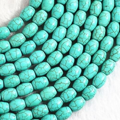 New fashion women jewelry making 7 style synthetic blue calaite stone loose beads diy accessories spacers finding 15inch B269