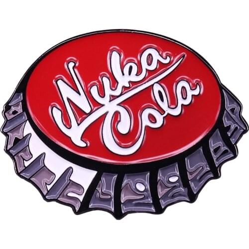 Fallout inspired "Nuka Cola" bottle cap pin video game novelty memorabilia