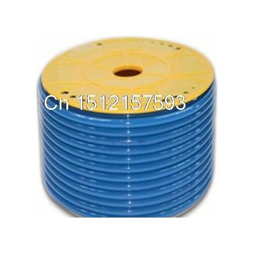 Tube PU Pneumatic Hose 4mm x 6mm for pneumatics 25meter Blue color