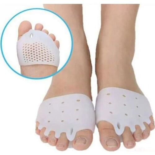 2pcs Forefoot Pads Five-hole Honeycomb Toe Separator Soft Gel Pain Relief Insoles Prevent Feet Callus Blisters Corn Insoles