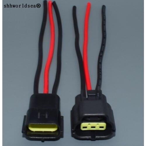 Shhworldsea 1PCS 3pin for Volvo S60 S80 XC60 XC90 camshaft eccentric shaft position sensor wiring connector 174359-2 174357-2