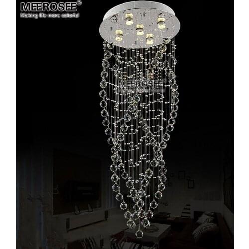 Modern Crystal Ceiling Light Round Crystal Lamp for foyer Bedroom Spiral Crystal Drop Lighting top quality 100% guarantee