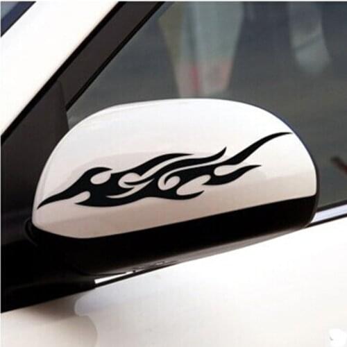 Car Styling Cool Fire Flame Reflective Vinyl Decal Sticker Rearview Mirror Bumper Scratch Sticker Car Accessories Exterior Part