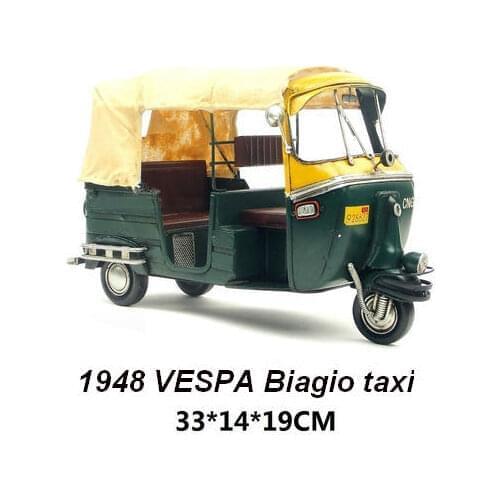 Vintage wrought iron Southeast Asia Indian taxi tricycle model home accessories crafts, gifts, souvenirs, collectibles