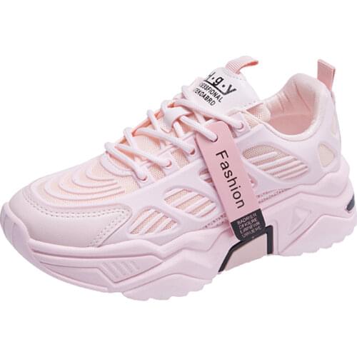 Womens platform sneakers casual shoes basketball lace-up mesh sneakers vulcanized mesh breathable lace-up 5 cm platform womens