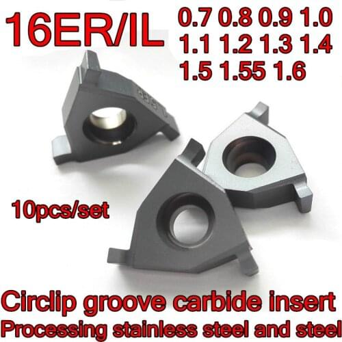 16ER/IL0.7 0.8 0.9 1.0 1.1 1.2 1.3 1.4 1.5 1.55 1.6-LDA Circlip groove carbide insert Processing stainless steel and steel