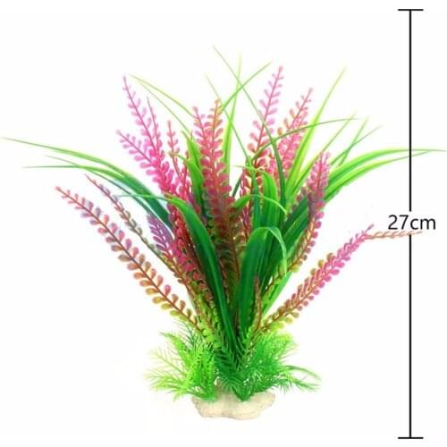 3pcs/lot Hot New 27cm Eco Lovely Green Artificial Simulation Water Plants For Fish Tank Aquarium Decor Accessoriesion