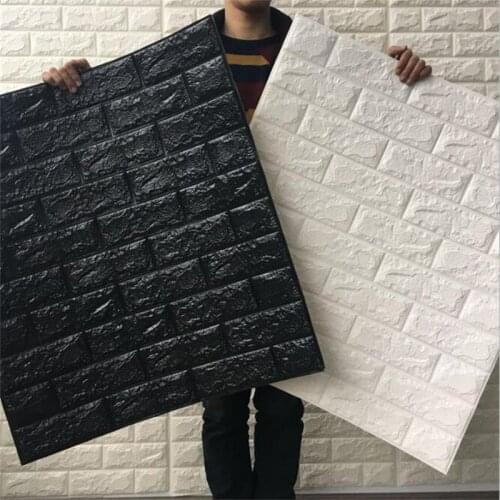 70*77cm PE Foam 3D Stone Brick Wallpaper 7 Color Posters Large Wall Stickers For Living Room Kitchen Waterproof Home Decor Mural