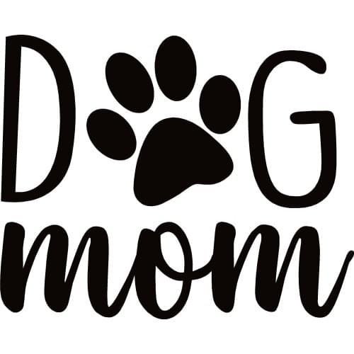 C# Die-Cut Vinyl Decal Dog Mom Car Sticker Waterproof Auto Decors on Car Body Bumper Rear Window
