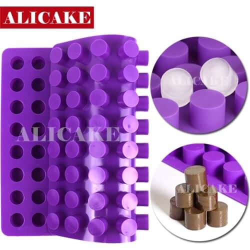 88 Cavity Silicone Cakes Molds for Chocolate Fondant Cylinder Cheese Baking Pastry Mold Chocolate Truffle Jelly Candy Ice Mold