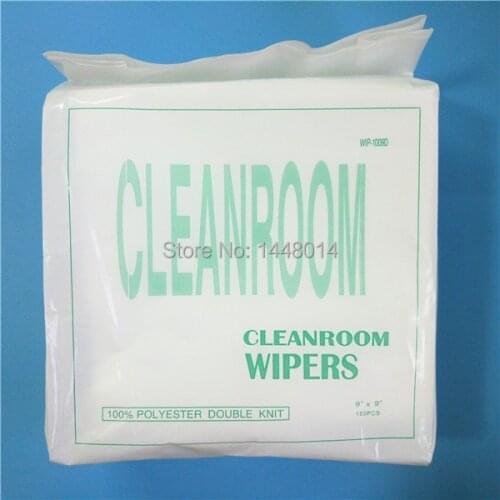 9x9'' cleanroom wiper for Epson DX4 DX5 DX10 Xaar 382 128 printhead /PCB board cleaning cloth 100% polyester double knit 150X