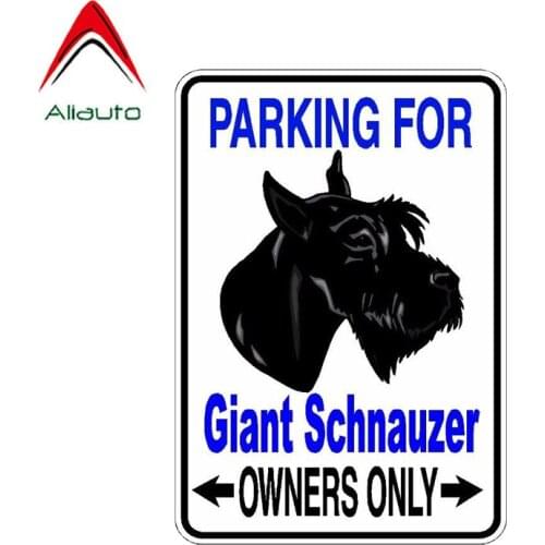 Aliauto Giant Schnauzer Dog Hipster Cartoon Animal PVC Car Sticker Waterproof Reflective Decoration Decals Accessories,14cm*10cm