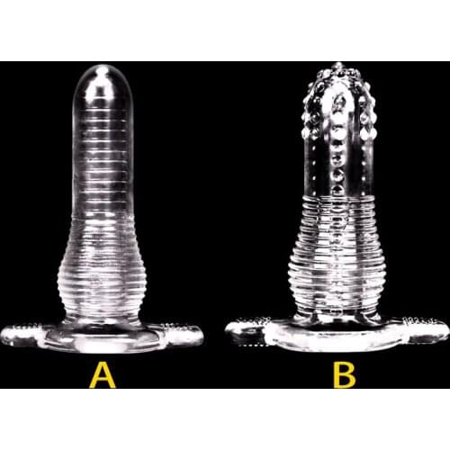 Anal Sex Toy For Men Gay Male Masturbator Soft Silicone Hollow Anus Plug Penis Sleeve Adult Bdsm Butt Plug Extender Dilator 11