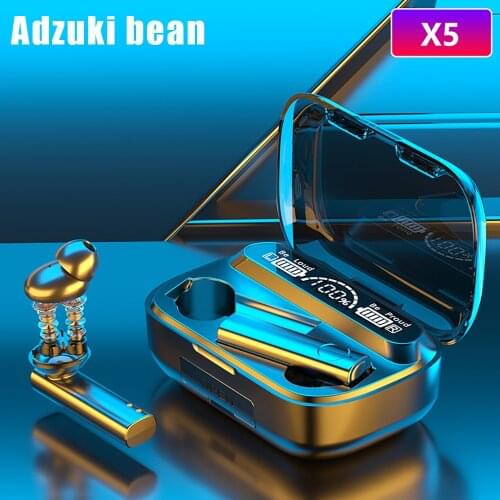 X5 TWS Wireless Bluetooth Headphones Auto Pairing Noise Reduction Headset V5.1 IPX7 Waterproof Sports Earphones with Charge Box