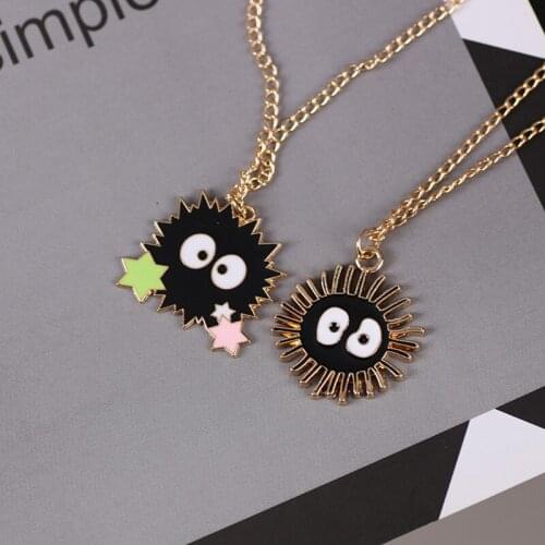 Fashion Creative Spoof Black Briquette Pendant Necklace Women Jewelrye Sweater Chain Female Jewelry Gift 2020 New Product