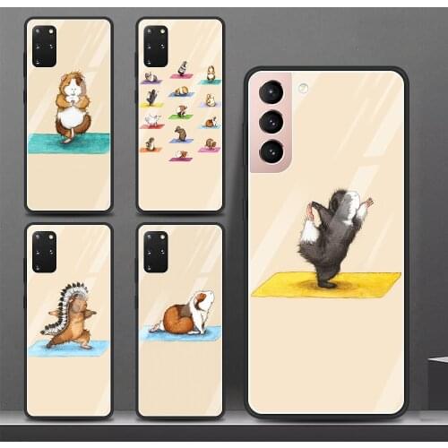 Smartphone Case For Samsung Galaxy S21 Ultra Plus S20 FE Plus S20Ultra S10 Lite S9 Shell TPU Bumper The Yoga Guinea Pigs Art