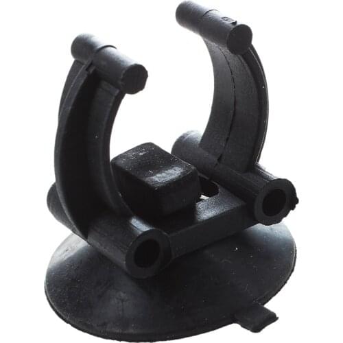 2 Pcs Black Plastic Aquarium Heater Clips Holder 33mm Dia Sucker