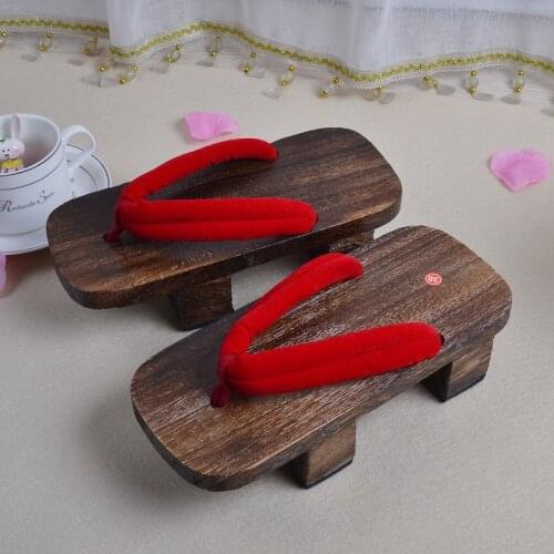 Unisex Paulownia Wooden Japanese Traditional Geta Clogs Man Woman Naruto Ninja Cosplay Shoes Flip Flops Summer Outdoor Sandals