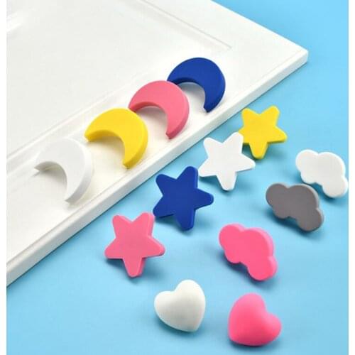 Children Room Knobs And Handles Moon Star Cartoon Furniture Handles Cloud Door Knob Kids Drawer Cabinet Pulls For Kids
